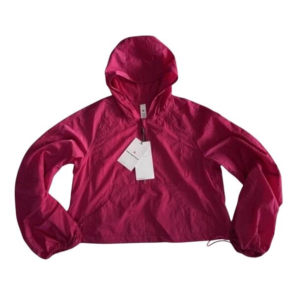(4) NWT $128 Lululemon‎ Scuba Cropped Anorak Pink Dragonfruit - Picture 6 of 9